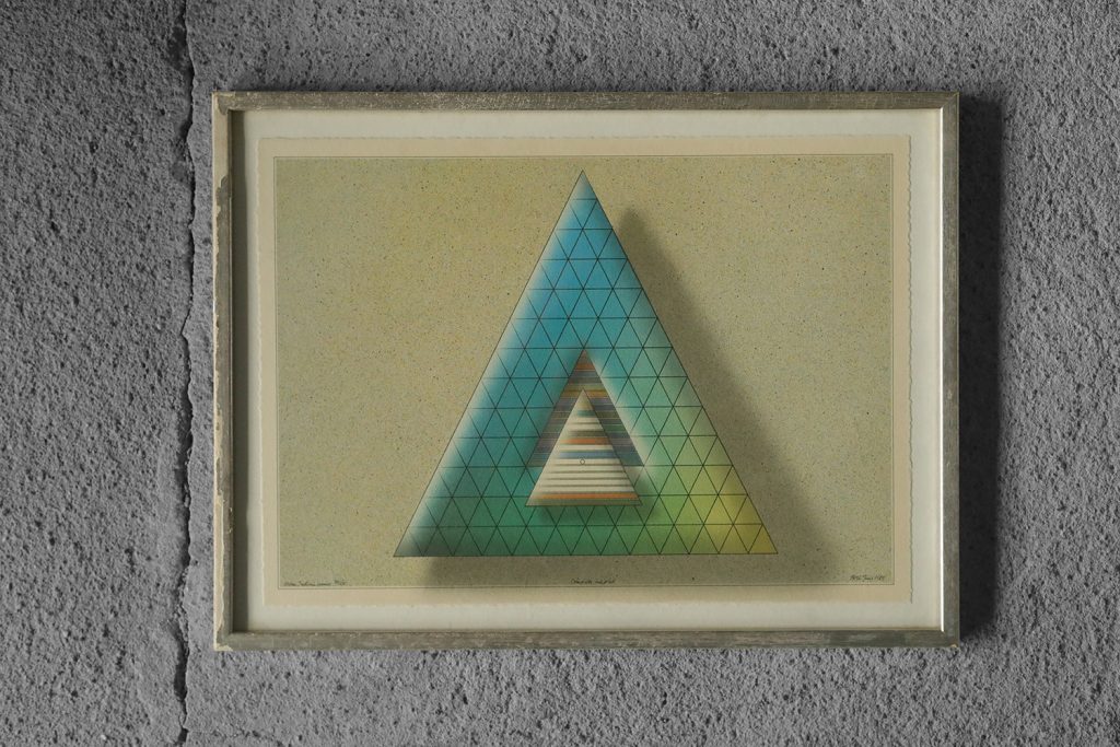 Computer ink plot, Beck & Jung, Green Indian game,1985