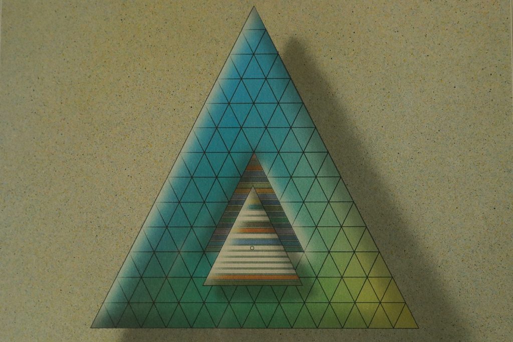 Computer ink plot, Beck & Jung, Green Indian game,1985