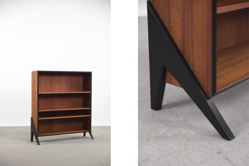 Modernistyczny regał tekowy, Szwecja, lata 60