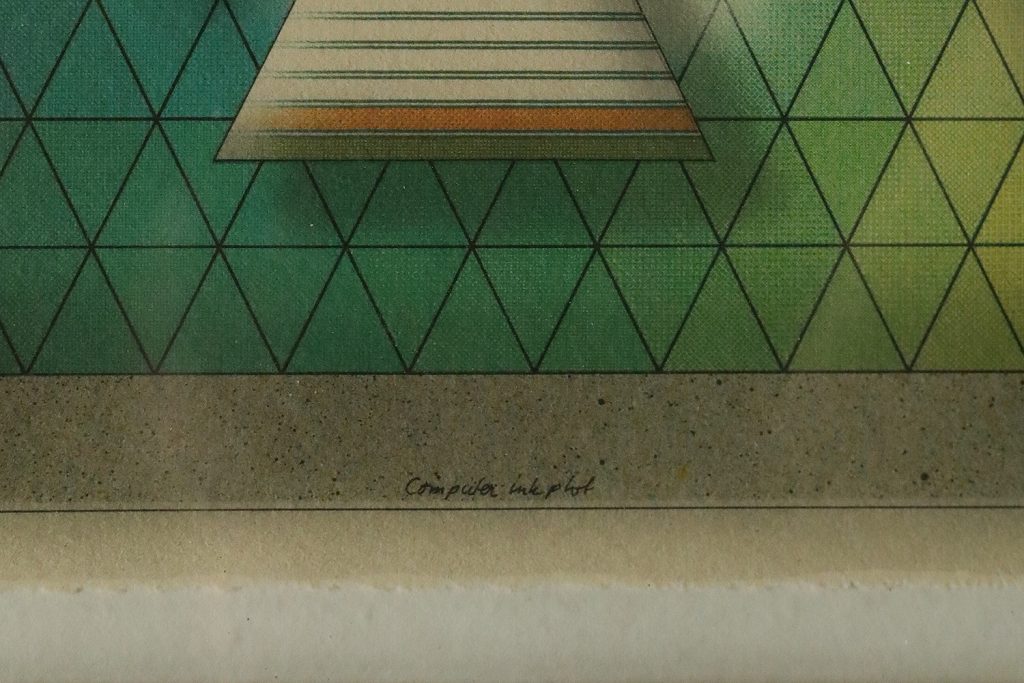 Computer ink plot, Beck & Jung, Green Indian game,1985