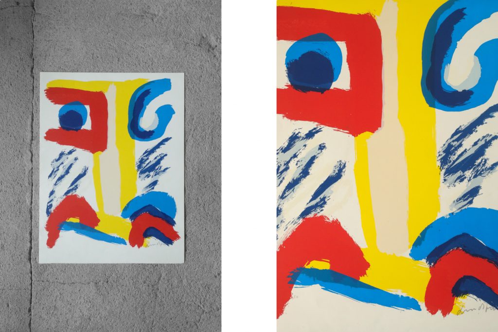 Kolorowa litografia,Bengt Lindström, Jätten på Berget, 1995