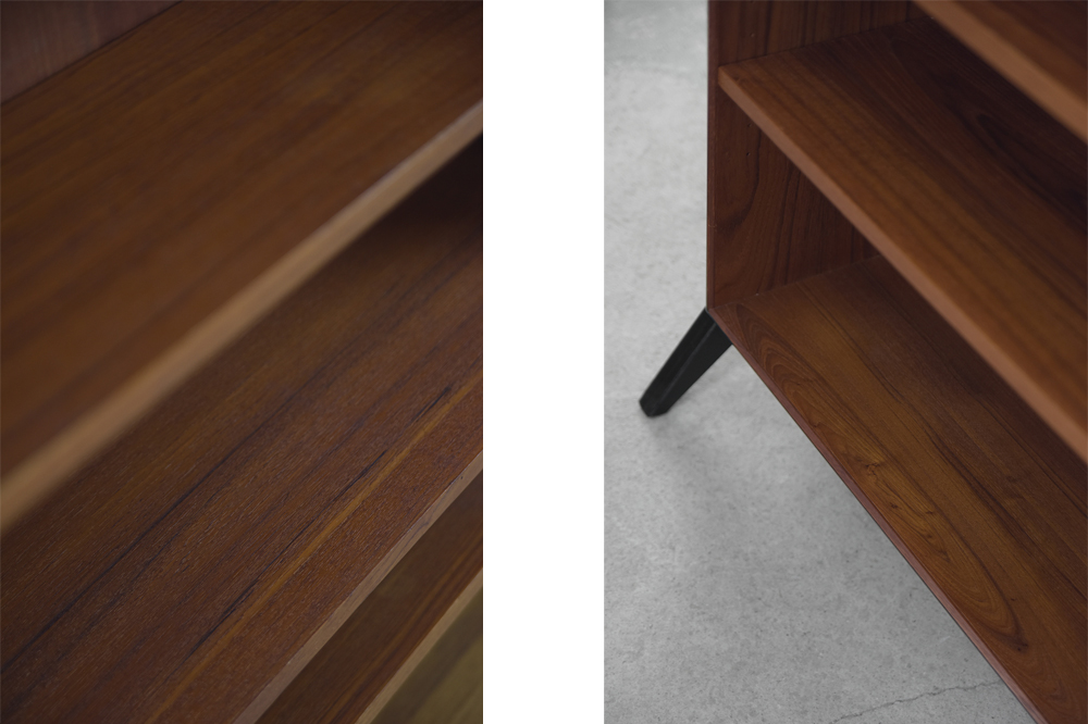 Modernistyczny regał tekowy, Szwecja, lata 60