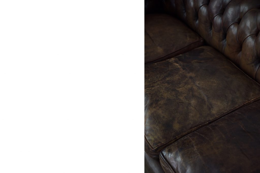 Skórzana sofa Chesterfield, Anglia, lata 20