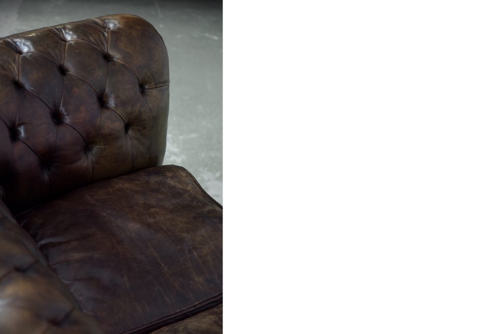Skórzana sofa Chesterfield, Anglia, lata 20