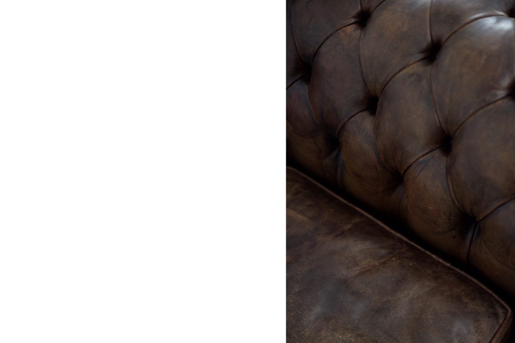 Skórzana sofa Chesterfield, Anglia, lata 20