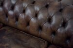 Skórzana sofa Chesterfield, Anglia, lata 20