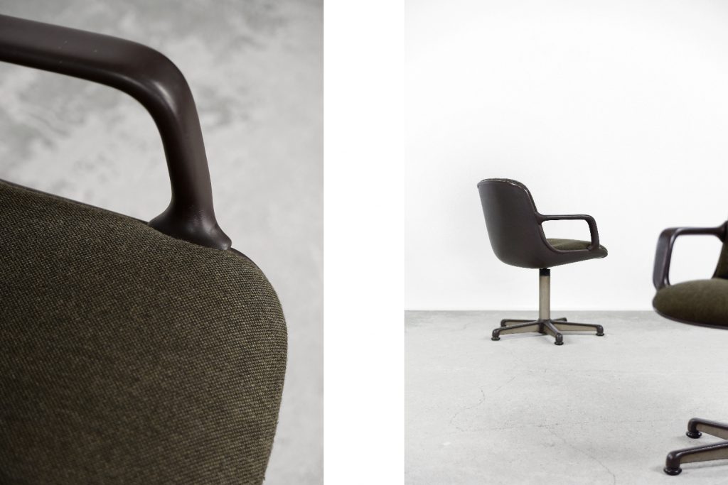 Para foteli biurowych, proj. Charles Pollock, Comforto, Niemcy, lata 70