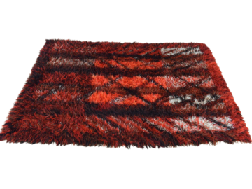 Wełniany dywan Rya Rug, proj. Marianne Richter, Szwecja, lata 60