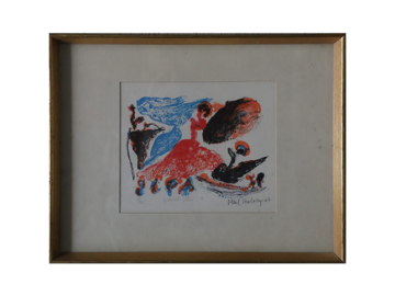 Litografia kolorowa, Spansk dans, Paul Holsby, 1967