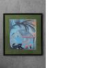 Vintage colour lithograph in the Primitive style