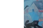 Vintage colour lithograph in the Primitive style