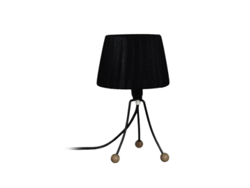 Mała lampa stołowa z abażurem, Polska, lata 60