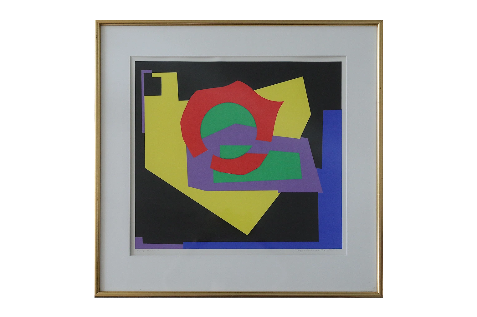 Kolorowa litografia, Aage Schmidt, Komposition, 1987
