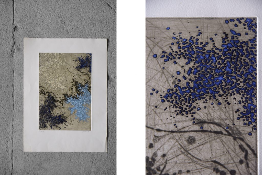 Serigrafia na tkanej paście, Yannick Ballif, Abstrakcja, 1976