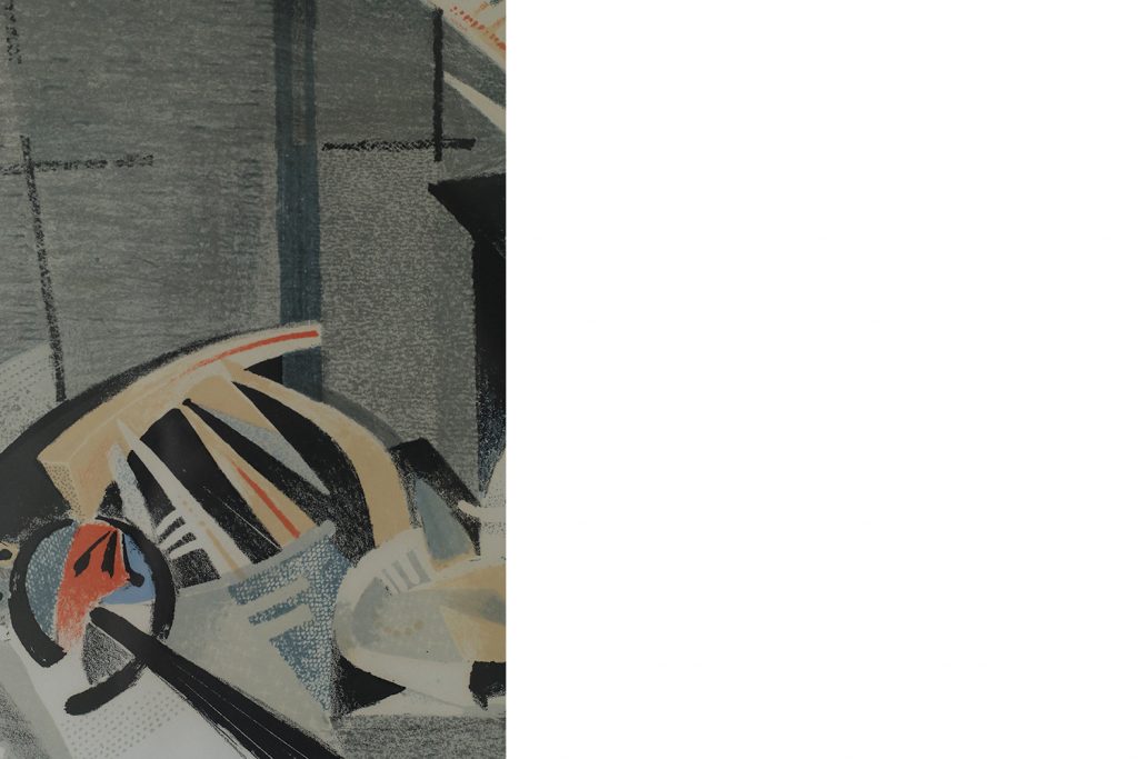 Kolorowa litografia, Jürgen Von Konow, Window view, Söndrum, 1958