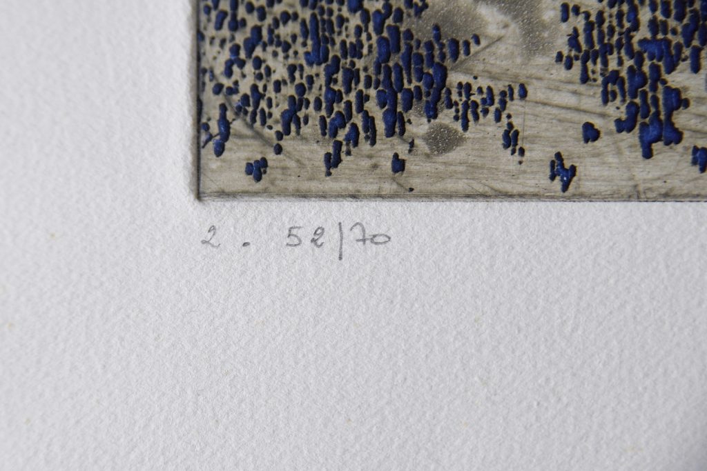 Serigrafia na tkanej paście, Yannick Ballif, Abstrakcja, 1976