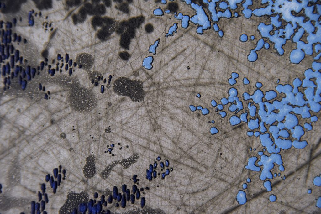 Serigrafia na tkanej paście, Yannick Ballif, Abstrakcja, 1976