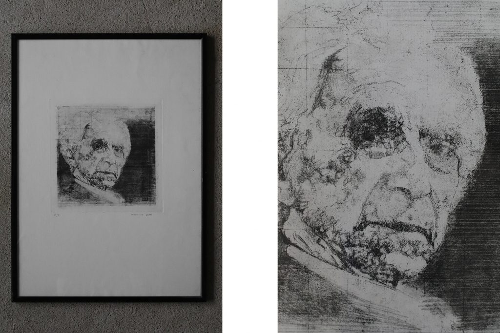 Akwaforta, Maurizio Bini, lata 60