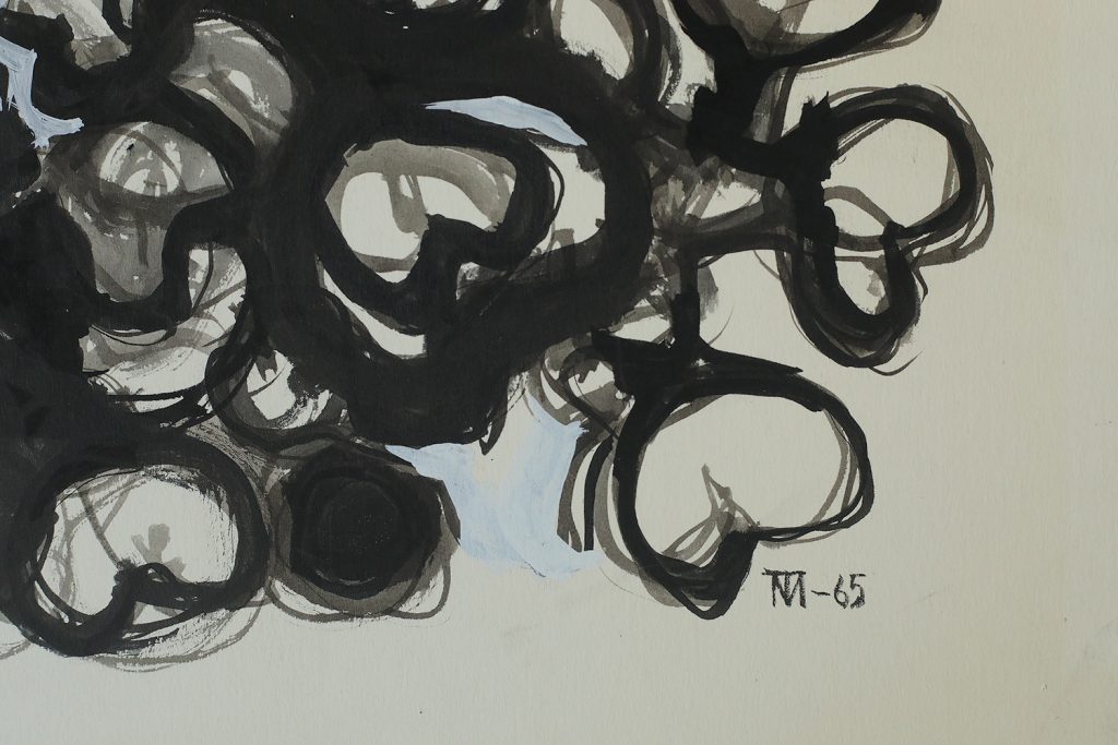 Technika mieszana na desce, Margareta Treutiger, Vattenblom, 1965