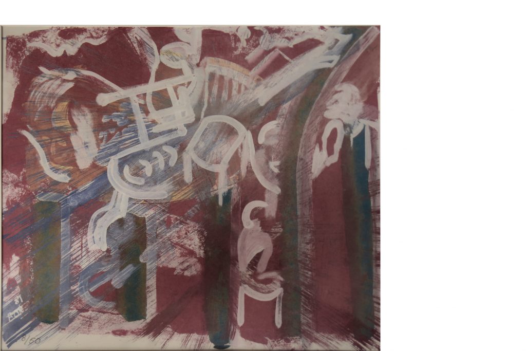 Kolorowa litografia, Kompozycja, 1981