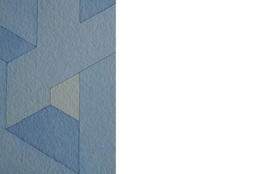 Akwarela na japońskim papierze ryżowym, Perspective Japonaise No 264, Oscar Reutersvärd