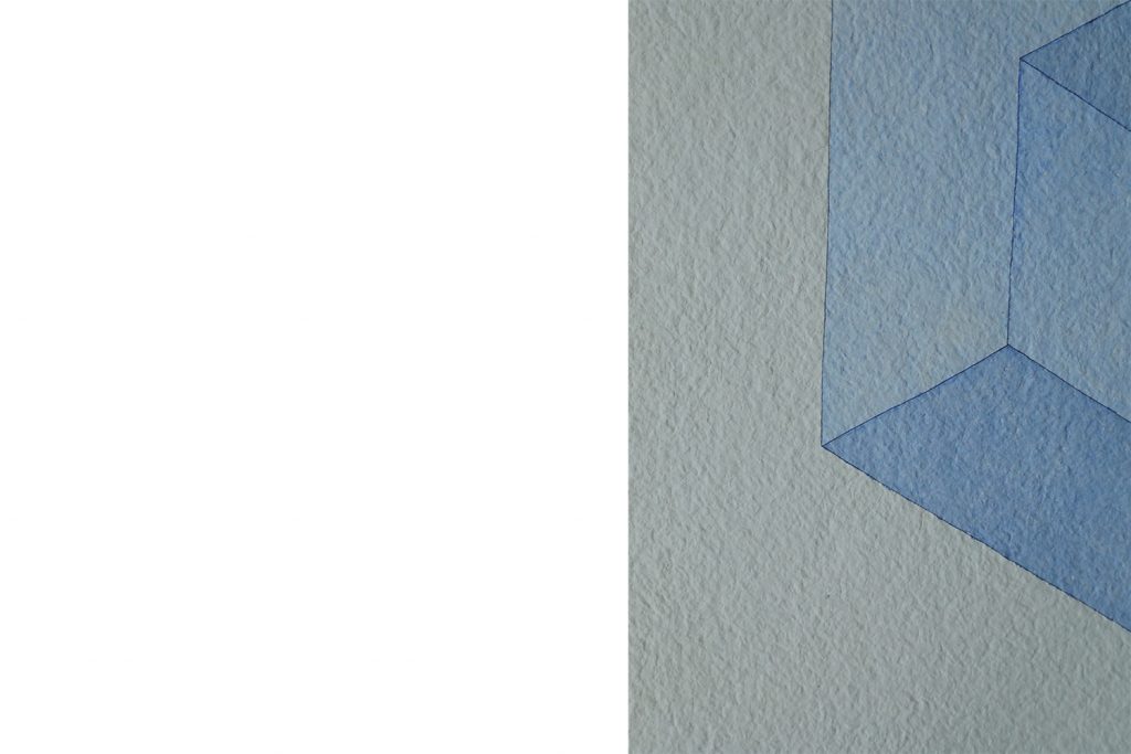 Akwarela na japońskim papierze ryżowym, Perspective Japonaise No 264, Oscar Reutersvärd