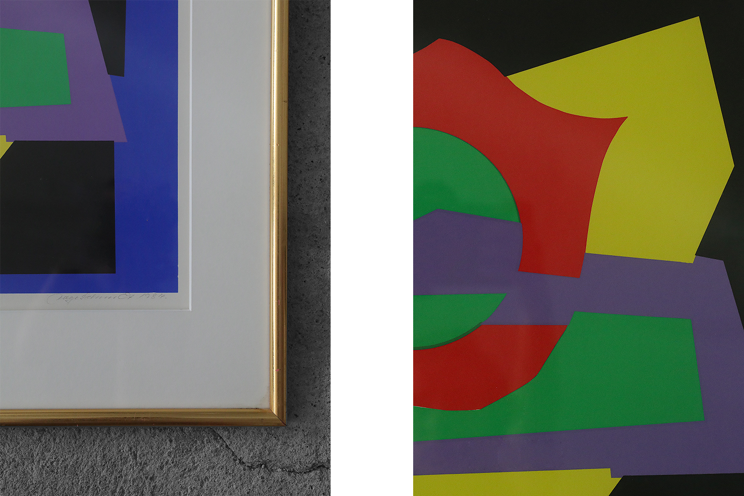 Kolorowa litografia, Aage Schmidt, Komposition, 1987