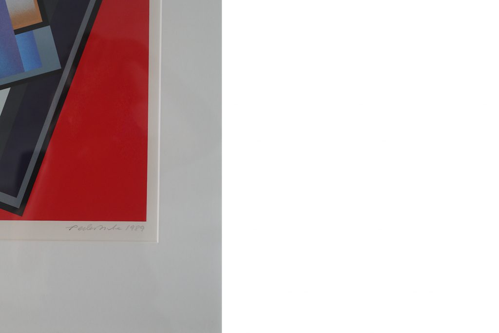 Serigrafia barwna, Peder Duke, Kompozycja, 1989