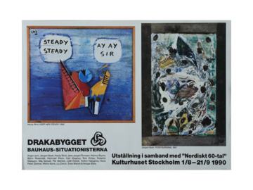 Plakat z wystawy Nordiskt 60-tal w Kulturhuset Stockholm, Szwecja, 1990