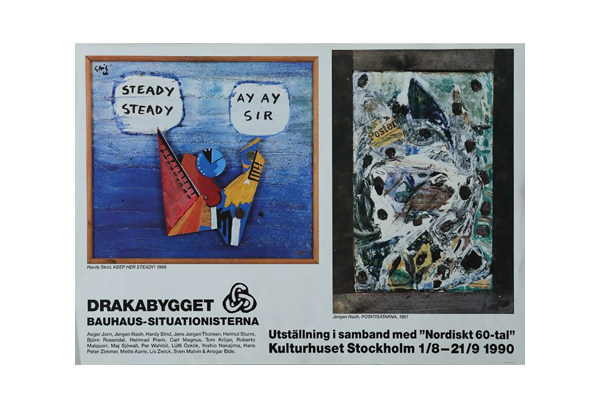 Plakat z wystawy Nordiskt 60-tal w Kulturhuset Stockholm, Szwecja, 1990