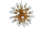 Mosiężna lampa sputnik z kryształami Swarovski, Ernst Palme, Niemcy, lata 60