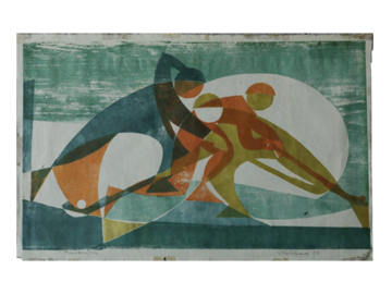 Drzeworyt kolorowy, Viking Forsberg, 1958