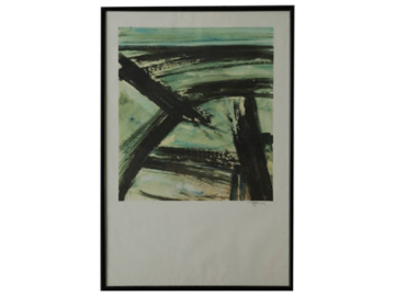 Kolorowa litografia na papierze Simili Japon, Frans Minnaert, lata 90