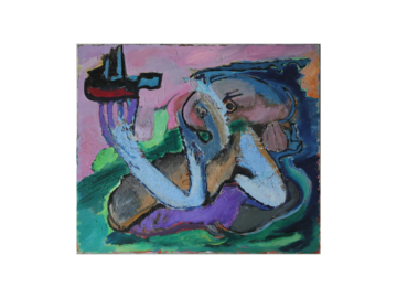 Obraz olejny na płótnie, Lennart Lilja, Szwecja, lata 50