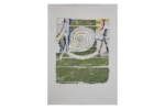 Colour lithograph, composition with figures, Jörgen Fogelqvist, 1977