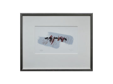 Kolorowa litografia, Komposition, Lars Sjögren, Szwecja, lata 70