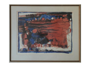 Kolorowa litografia, Denice Zetterquist, Komposition, 1965