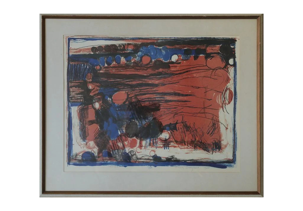 Kolorowa litografia, Denice Zetterquist, Komposition, 1965