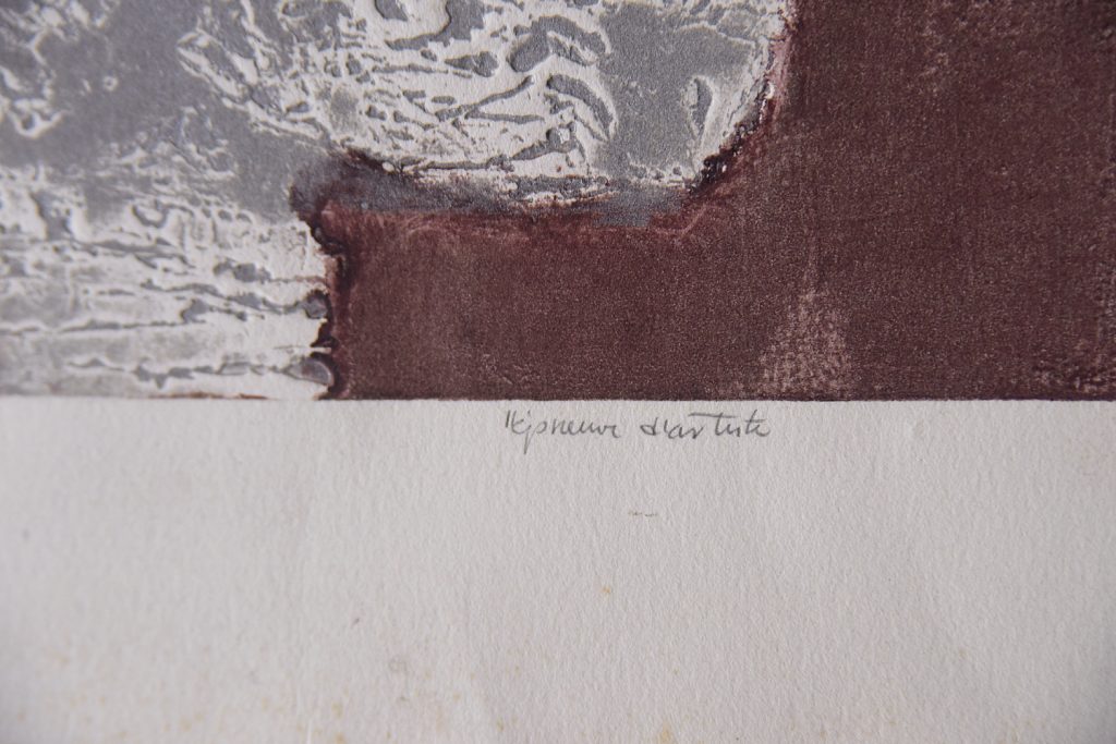 Litografia barwna, Ru van Rossem, Insect on Rock, 1962