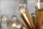 Mosiężna lampa sputnik z kryształami Swarovski, Ernst Palme, Niemcy, lata 60