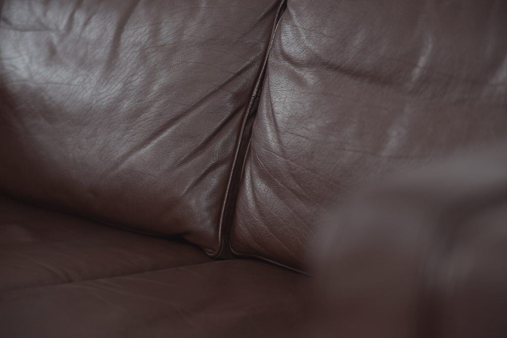 Komplet skórzanych sof, Dania, lata 70