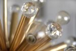 Mosiężna lampa sputnik z kryształami Swarovski, Ernst Palme, Niemcy, lata 60