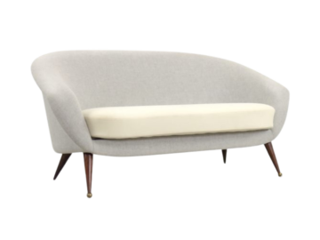 Modernistyczna sofa Tellus, proj. F. Jansson dla SM Wincrantz, Szwecja, lata 50
