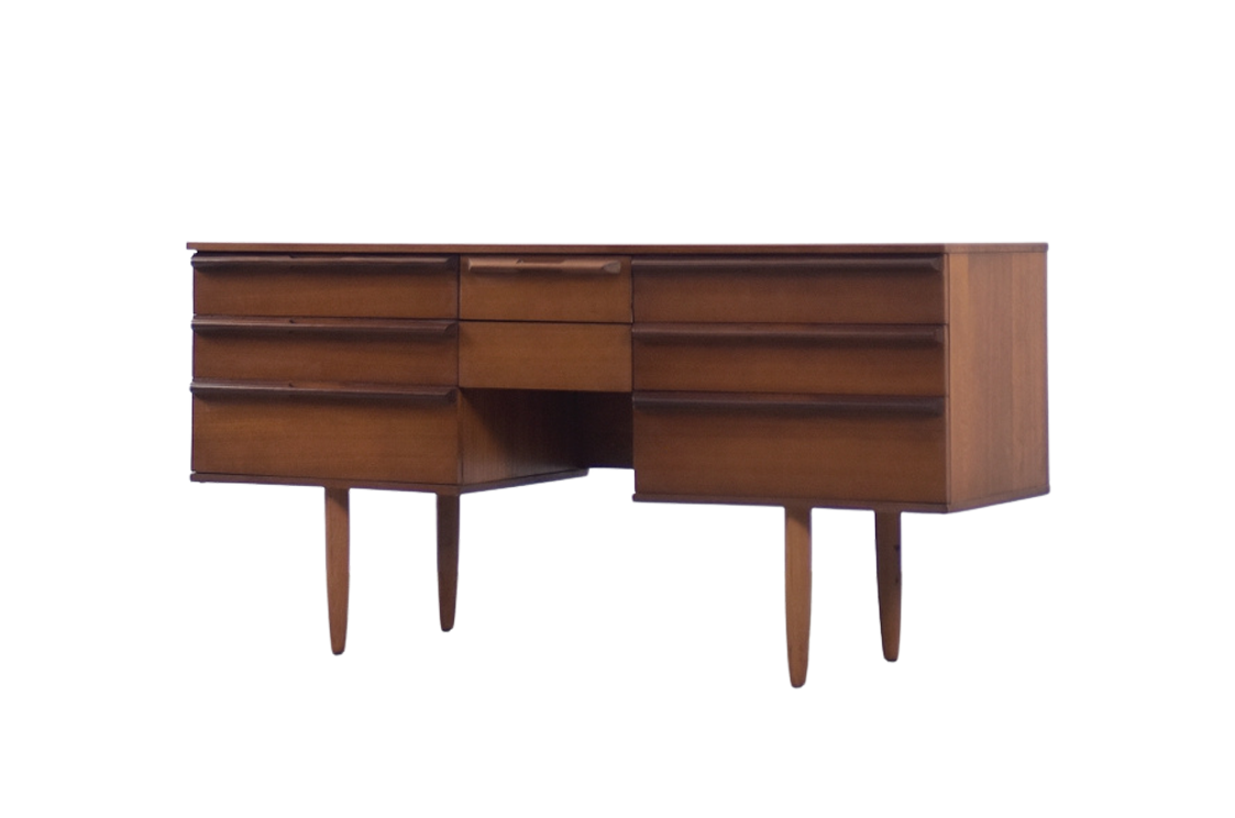 Biurko vintage z drewna tekowego, Wielka Brytania, lata 60