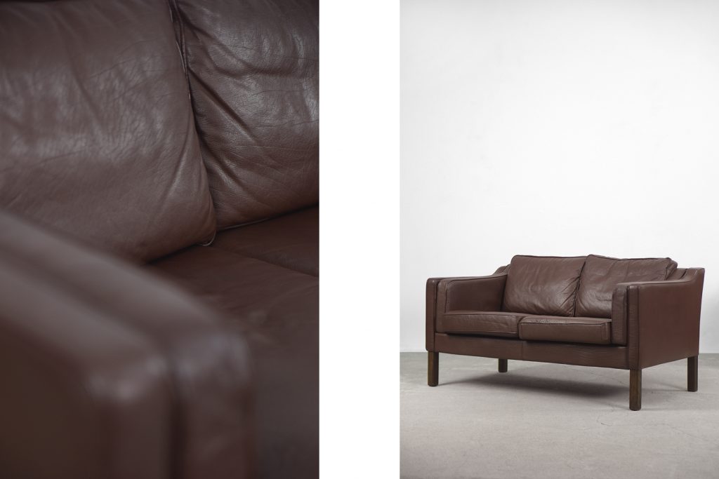 Komplet skórzanych sof, Dania, lata 70