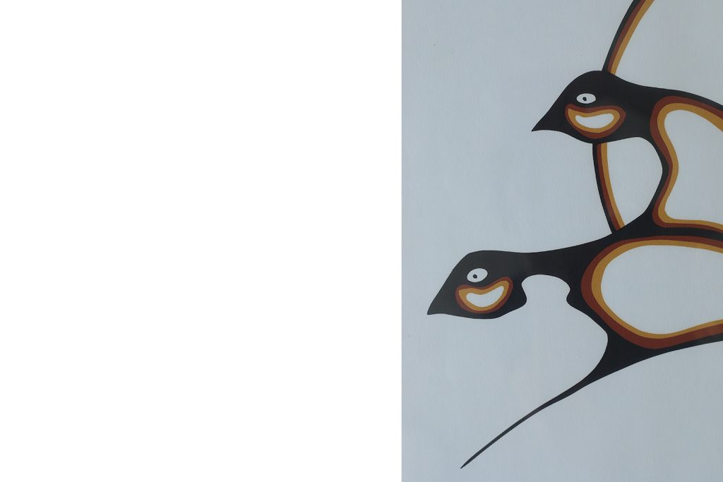 Akryl na papierze artystycznym, Protection, Saul Mamakeesick, Kanada, 1980