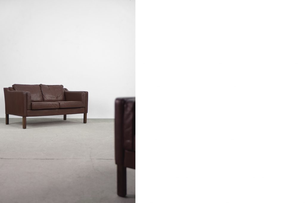 Komplet skórzanych sof, Dania, lata 70