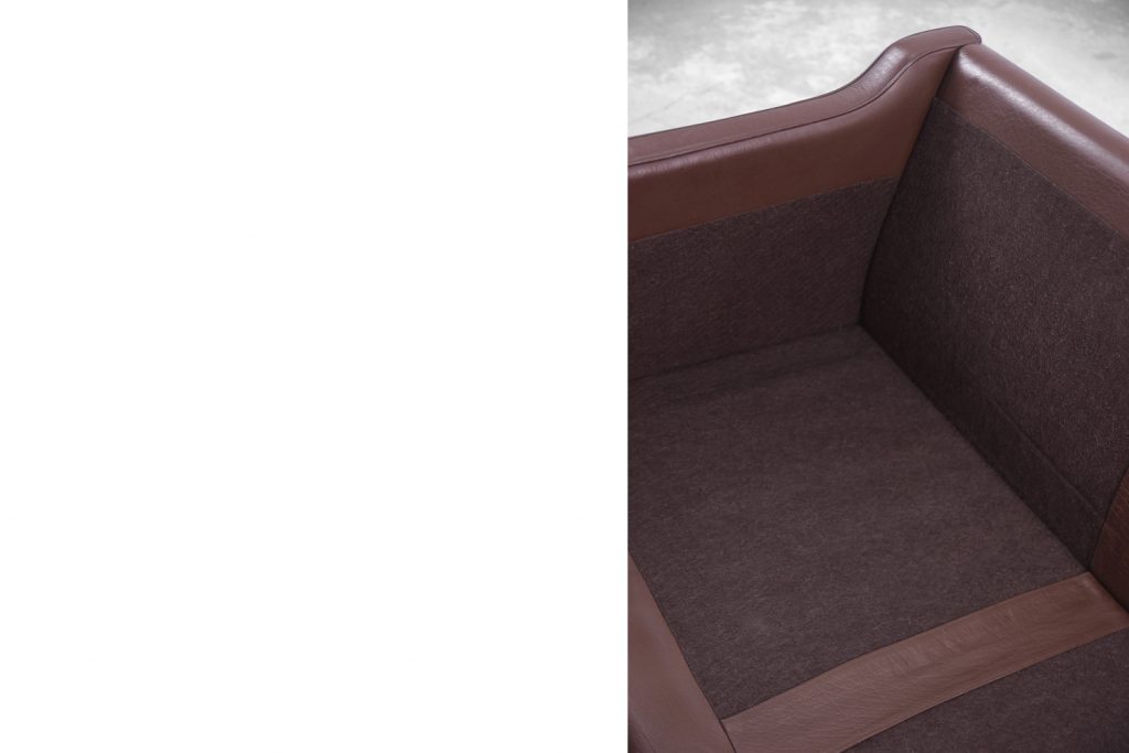 Komplet skórzanych sof, Dania, lata 70