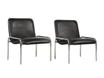 Para foteli minimalistycznych, Thonet, Niemcy, lata 70