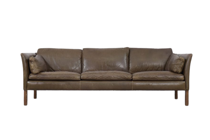 Skórzana sofa Cromwell, proj. Arne Norell, Szwecja, lata 60
